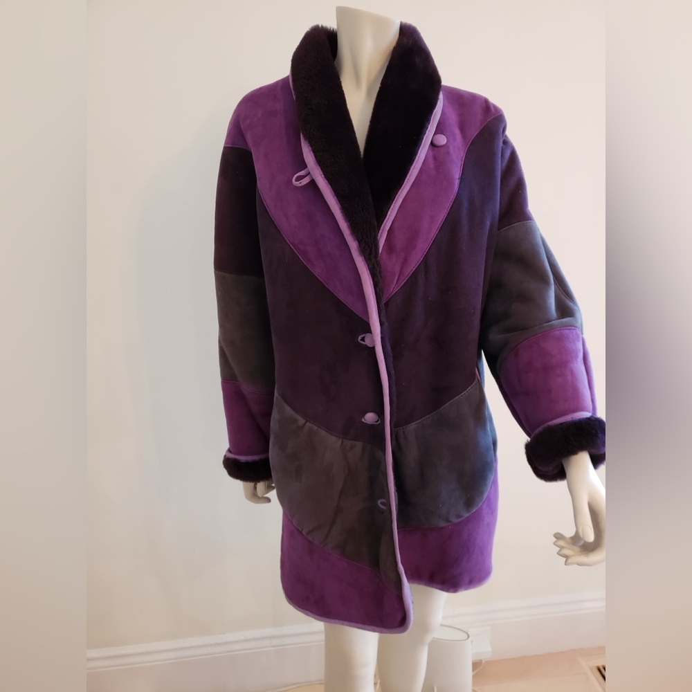Leprechaun Sheepskin Company Patchwork Women's Coat - Rare